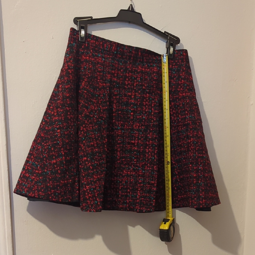 Nanette Lepore Red and Black Skirt Size 4